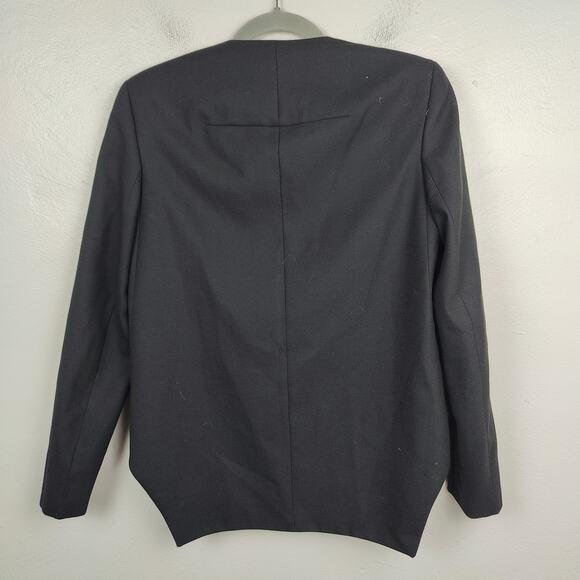 Carven Blazer Womens 38 FR Large US Black Avant‎ Garde Jacket Designer - Picture 6 of 11